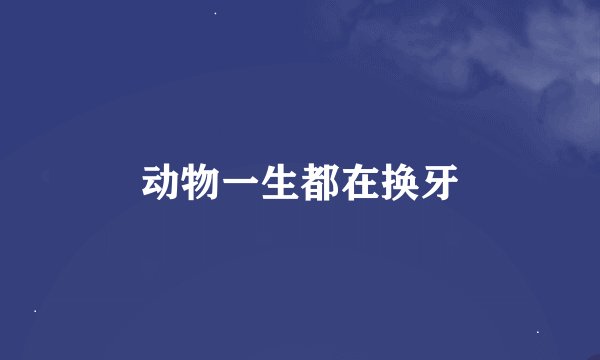 动物一生都在换牙