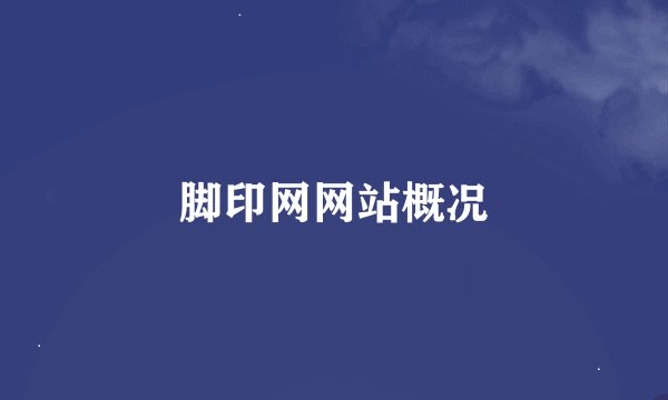 脚印网网站概况