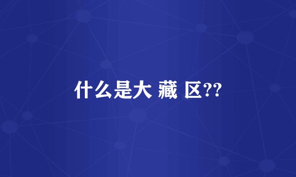 什么是大 藏 区??