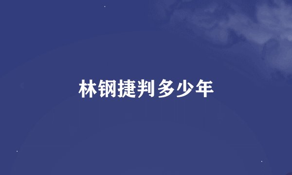 林钢捷判多少年