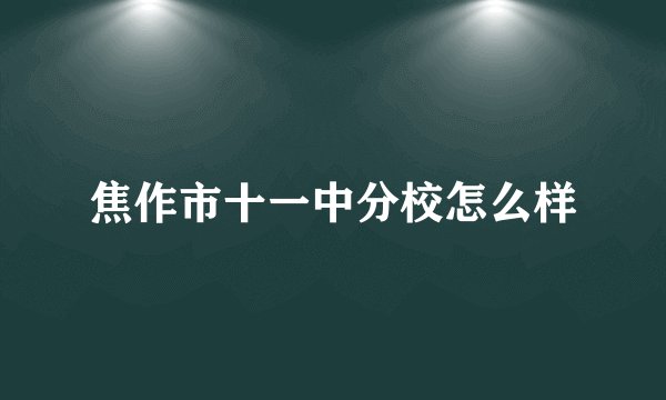 焦作市十一中分校怎么样
