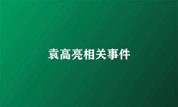 袁高亮相关事件