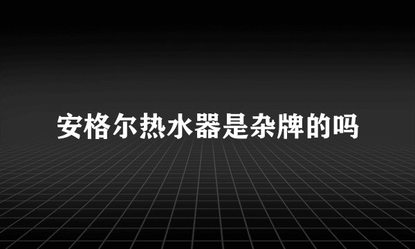 安格尔热水器是杂牌的吗