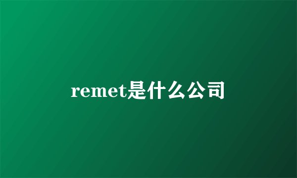 remet是什么公司