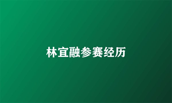 林宜融参赛经历