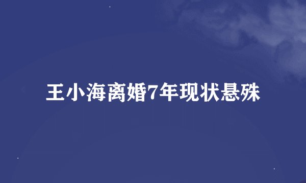 王小海离婚7年现状悬殊