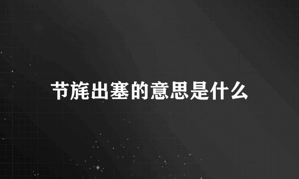 节旄出塞的意思是什么