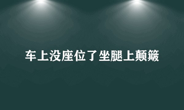 车上没座位了坐腿上颠簸
