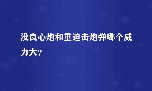 没良心炮和重迫击炮弹哪个威力大？