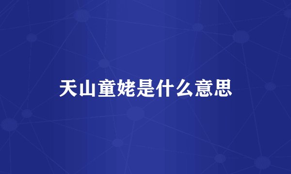 天山童姥是什么意思