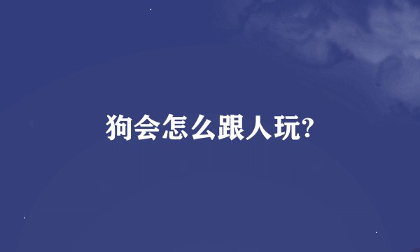 狗会怎么跟人玩?