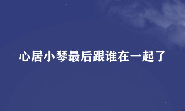 心居小琴最后跟谁在一起了