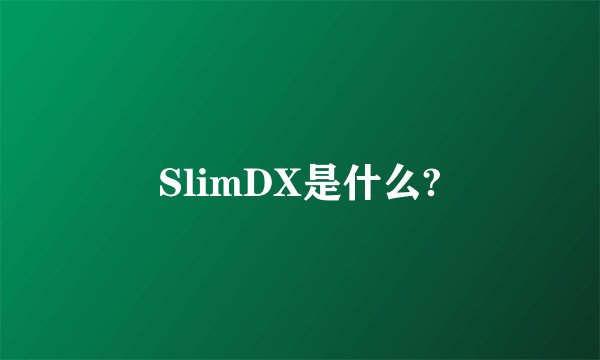SlimDX是什么?
