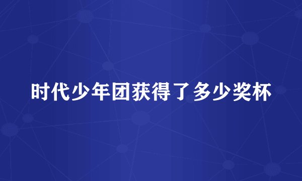 时代少年团获得了多少奖杯