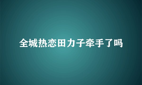 全城热恋田力子牵手了吗