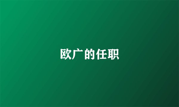 欧广的任职