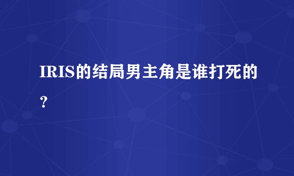 IRIS的结局男主角是谁打死的？