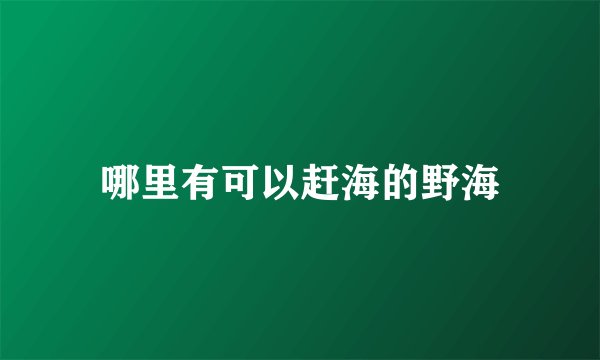 哪里有可以赶海的野海