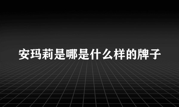 安玛莉是哪是什么样的牌子