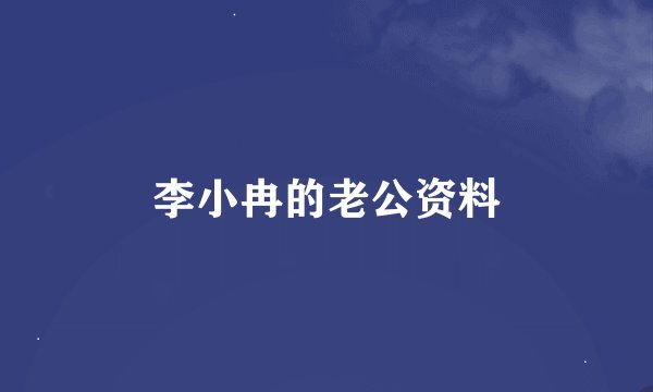 李小冉的老公资料