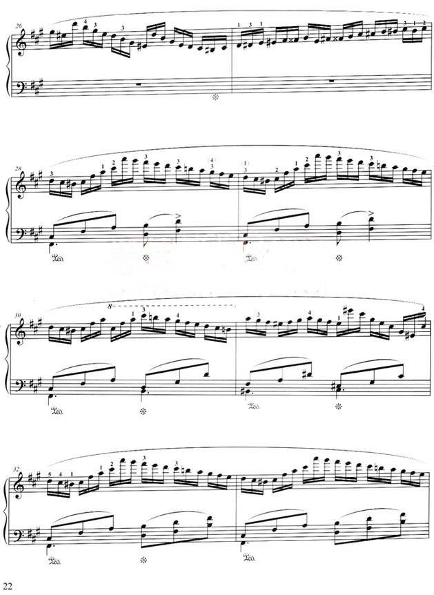 九级钢琴曲音诗练习曲奥伦豪普特曲