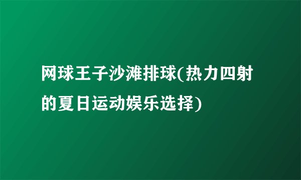 网球王子沙滩排球(热力四射的夏日运动娱乐选择)