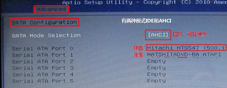 华硕X84HR笔记本电脑bois中找不到AHCI和IDE怎么办？