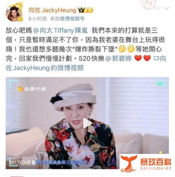 又变生子机器？向太喊话郭碧婷生三胎！向佐公开发文回应大翻车
