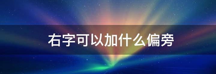 右字可以加什么偏旁