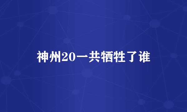 神州20一共牺牲了谁