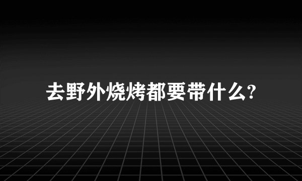 去野外烧烤都要带什么?