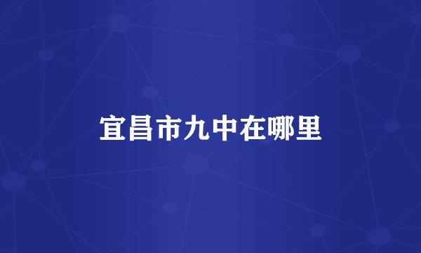 宜昌市九中在哪里