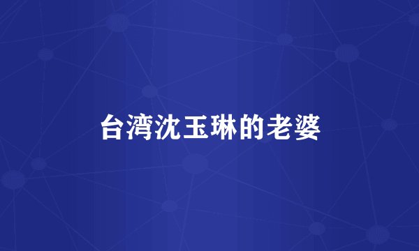 台湾沈玉琳的老婆