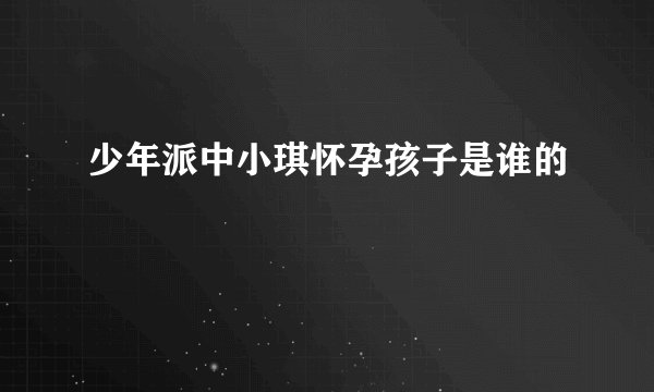 少年派中小琪怀孕孩子是谁的