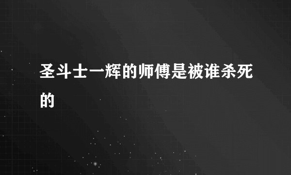 圣斗士一辉的师傅是被谁杀死的