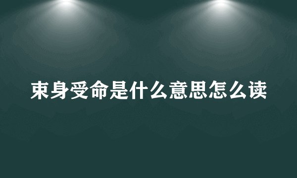 束身受命是什么意思怎么读