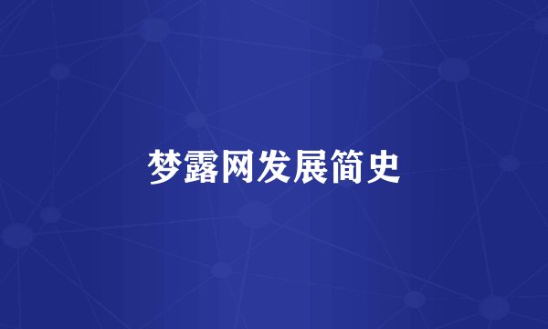 梦露网发展简史