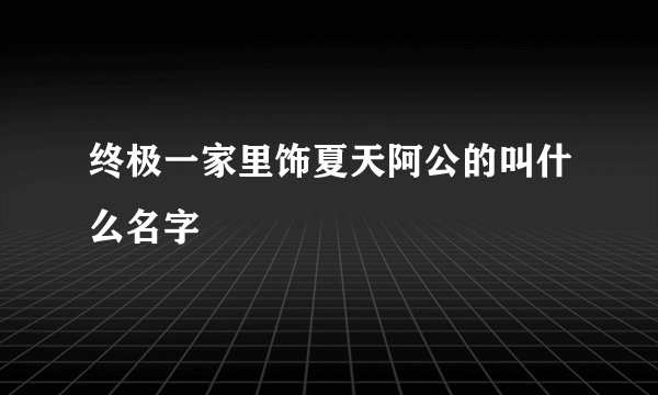 终极一家里饰夏天阿公的叫什么名字