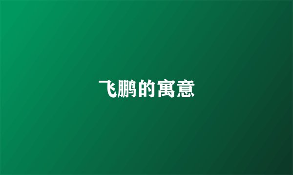 飞鹏的寓意