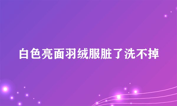 白色亮面羽绒服脏了洗不掉
