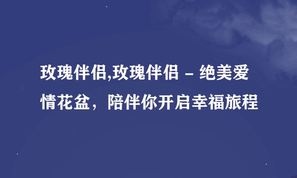 玫瑰伴侣,玫瑰伴侣 - 绝美爱情花盆,陪伴你开启幸福旅程