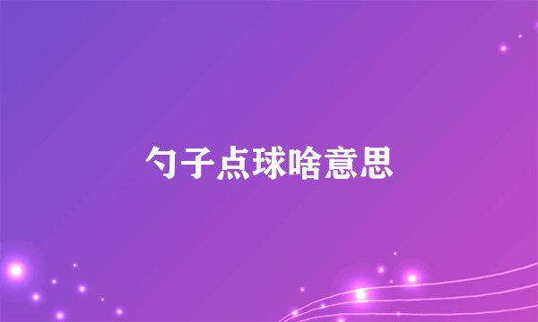 勺子点球啥意思
