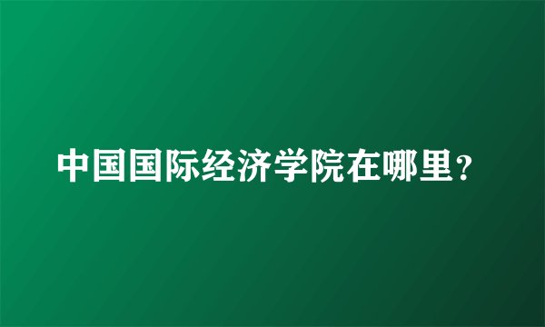 中国国际经济学院在哪里？