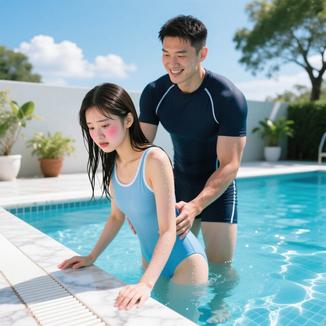 泳池里教练托着我的小腹，这正常吗？