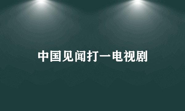 中国见闻打一电视剧