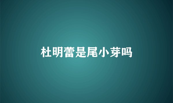 杜明蕾是尾小芽吗