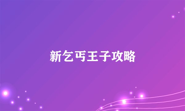 新乞丐王子攻略