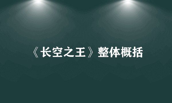 《长空之王》整体概括