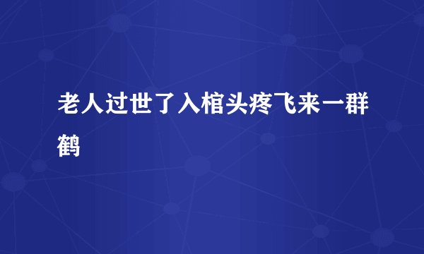 老人过世了入棺头疼飞来一群鹤