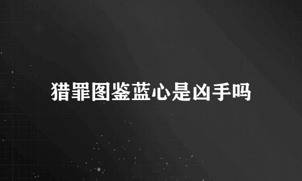 猎罪图鉴蓝心是凶手吗